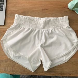White lululemon unlined shorts size 4